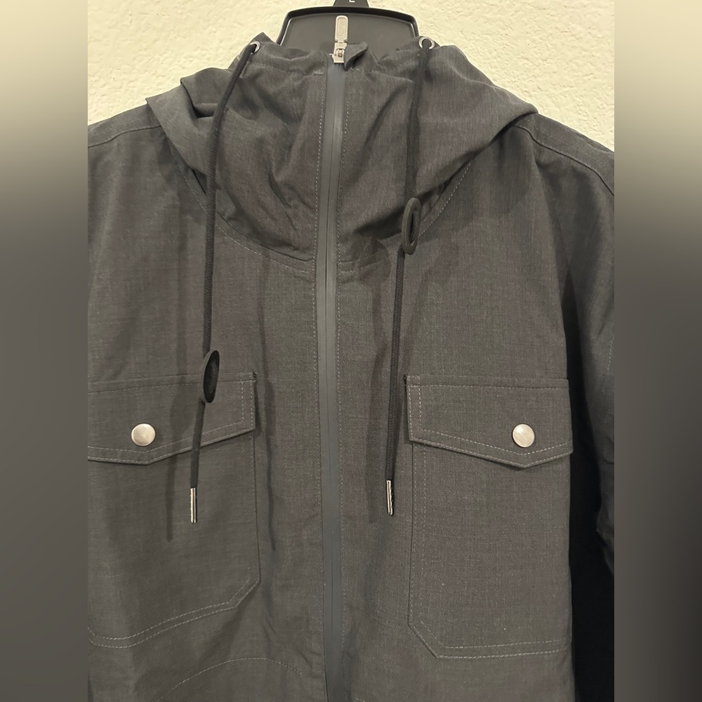 Woolly NatureDry Men's Charcoal Hooded Jacket - Large - Picture 4 of 11